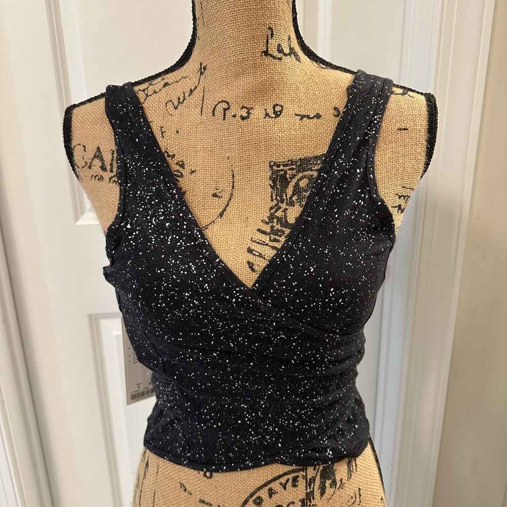 Lululemon Athletica Black Speckle ballerina Tank Top